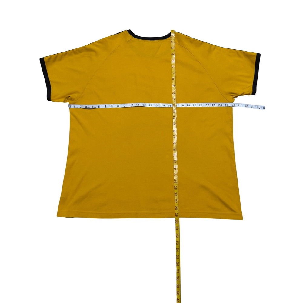 Polo Sport Ralph Lauren Mens XXL Yellow T-Shirt Navy Stripe Cotton Tee - Picture 4 of 7